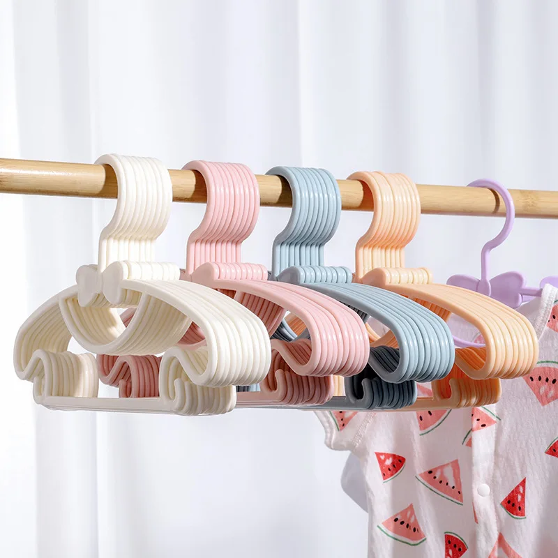 

10PCS Kids Clothes Hanger Racks Portable Display Hangers Plastic Children Coats Hanger Baby Clothing Organizer