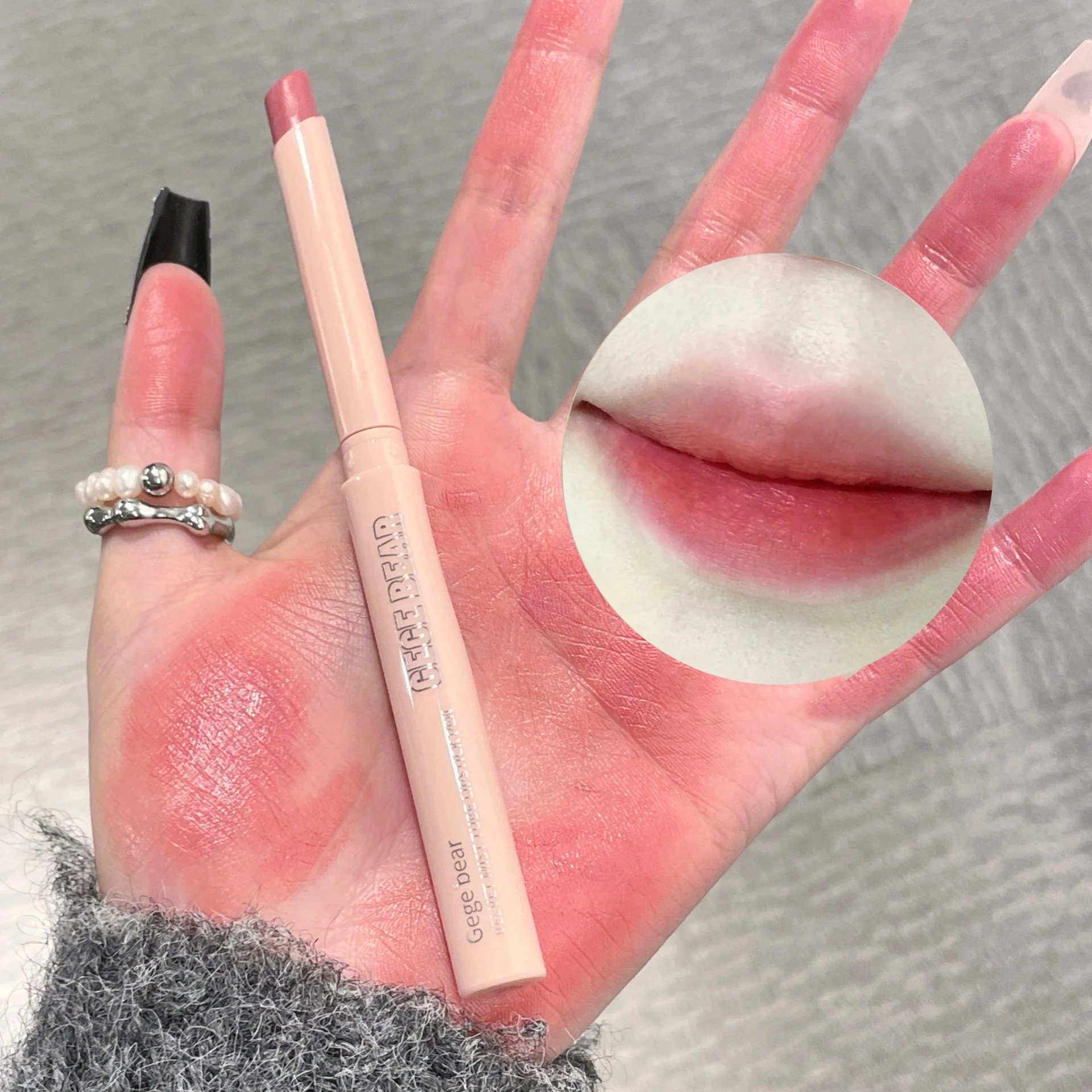 

6 Color Matte Thin Tube Lipstick Pen Nude Pink Matte Solid Lip Glaze Lipgloss Waterproof Long Lasting Lipstick Pencil Lip Makeup