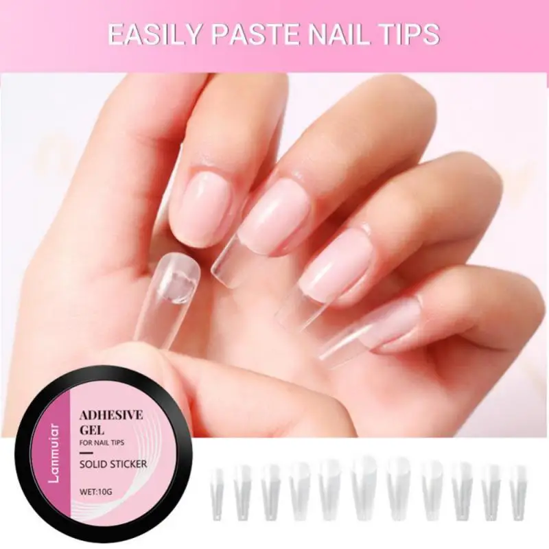 

Fast Dry Solid Patch Glue Painless Extension Glue Manicure Solid Glue Nail Salon Phototherapy Glue Gel Nail Strengthener 10ml