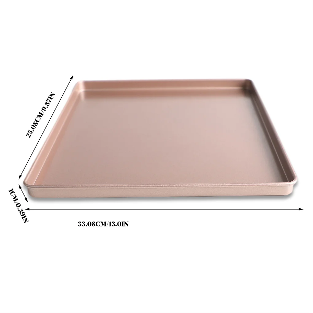 

12 Inch Baking Pan Rectangular Carbon Steel Grill Tray Golden Biscuit Candy Snack Bakeware Kitchen Utensil
