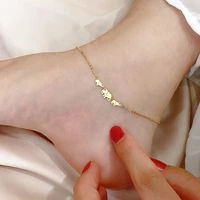 tiktok s925 sterling silver plated 14k gold anklet female character lovely baby elephant pendant thin adjustable foot ornaments