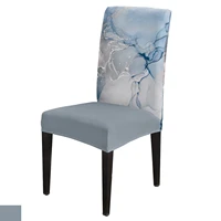 blue marble texture spandex chair cover office banquet chair protector cover stretch chair cover for dining room