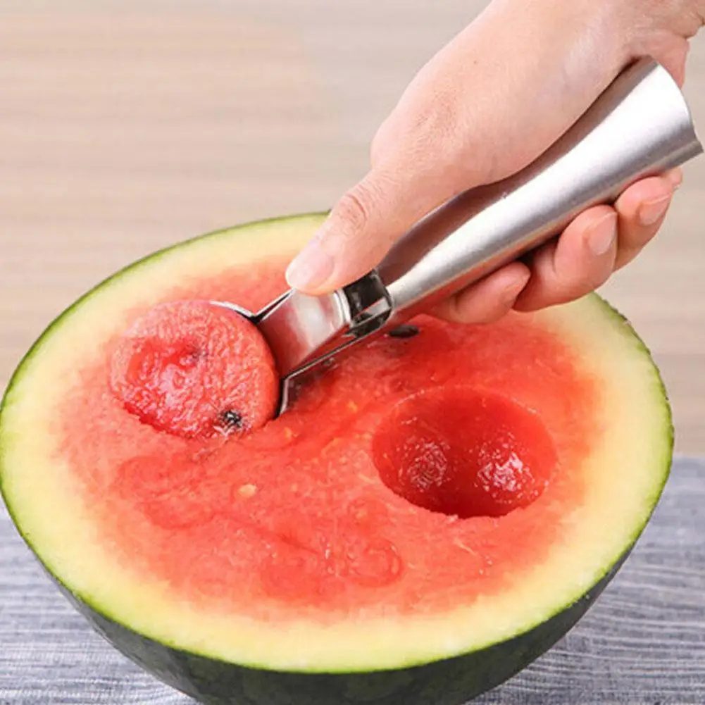 

Stainless Steel Ice Cream Scoop With Trigger Ice Cream Spoon Digger Maker Non-stick Tool Ball Cream Ice Ice Watermelon Frui R6E9