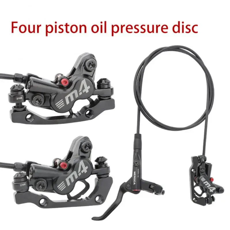 

Bicycle Hydraulic Disc Brake MTB 4 Piston Brake Front Rear 800/1400mm Mountain Bike Oil Pressure Brake Bicycle Pieces Cycling