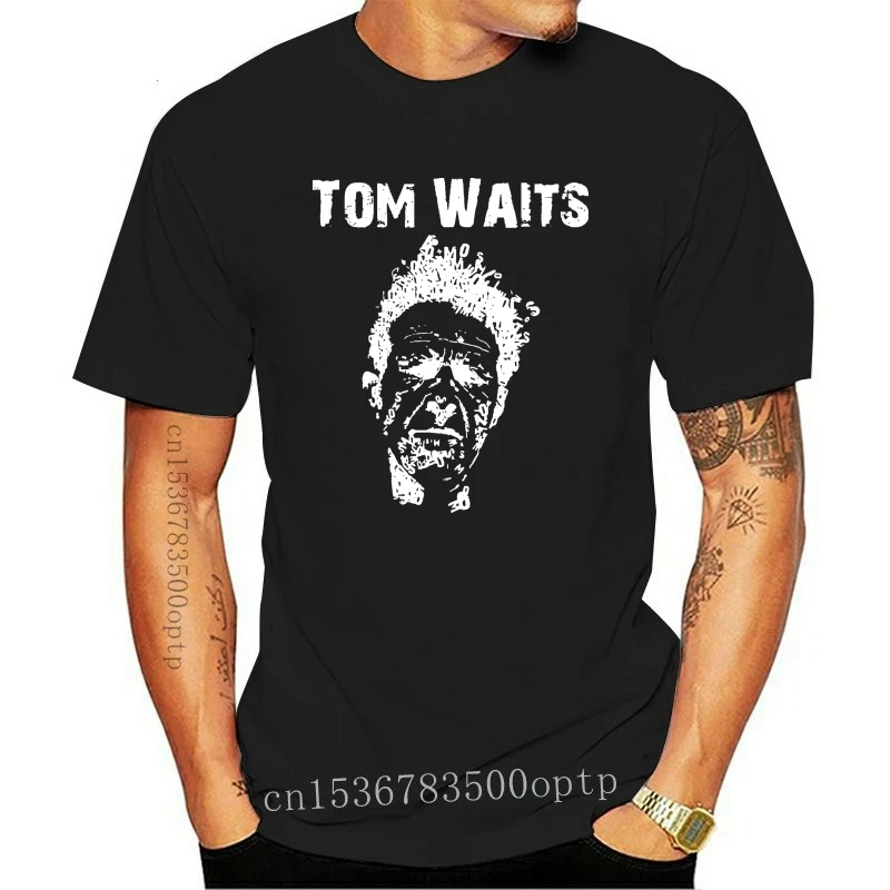 

Camiseta negra de Tom Waits Herren para hombre, camisa de Band de Rock, nueva