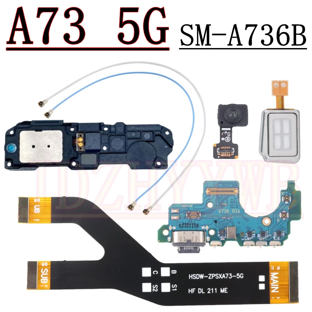 USB-порт для зарядки плата Samsung A73 5G SM-A736B динамик датчик отпечатков пальцев сигнал