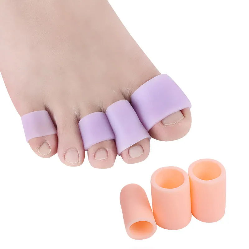 

12 Pcs Silicone Gel Tubes Finger Little Toe Protector Corn Blister Pain Relief Sleeve Cover Toe Separators Foot Care Tool