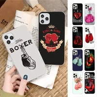 fhnblj boxing gloves phone case for iphone 11 12 13 mini pro max 8 7 6 6s plus x 5 se 2020 xr xs case shell
