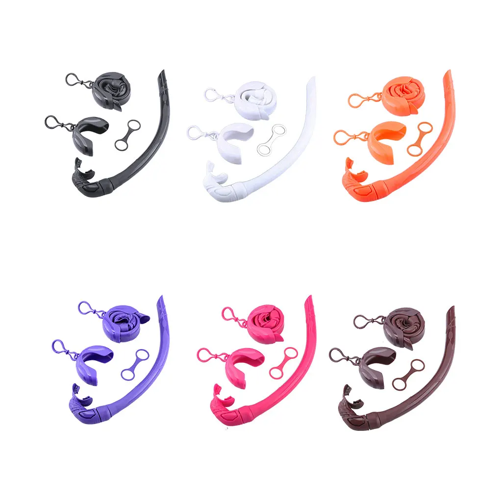 

Портативная Складная трубка для подводного плавания, небольшие многоразовые трубки для водного спорта, плавания с чехлом для хранения кофе