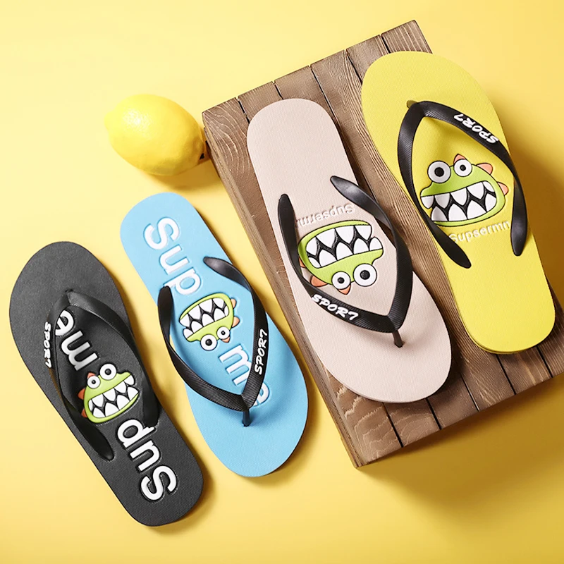 

2022 Men Sandals New Platform Breathable Casual Shoes Flips Flop Dinosaur Outdoor Waterproof Home Beach Light Cool Male Slippers