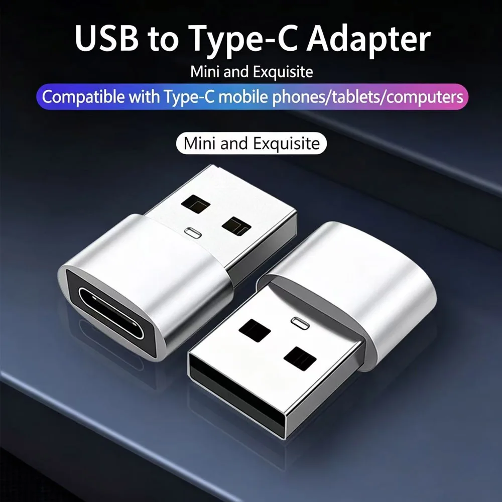 Фото Адаптер USB Type-C (женский) на USB 2.0 (мужской) для зарядки мобильных телефонов, USB 3.0 Type-C OTG, конвертер для зарядки и передачи данных, USB-C (мужской) на Type-C OTG №1