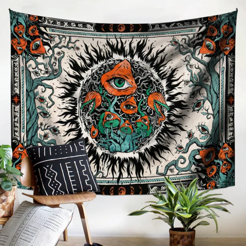 

Graffiti Psychedelic Mushroom Tapestry Bohemian Style Decoration Aesthetic Room Decor Blanket Curtains Wall Rugs Beach Towel
