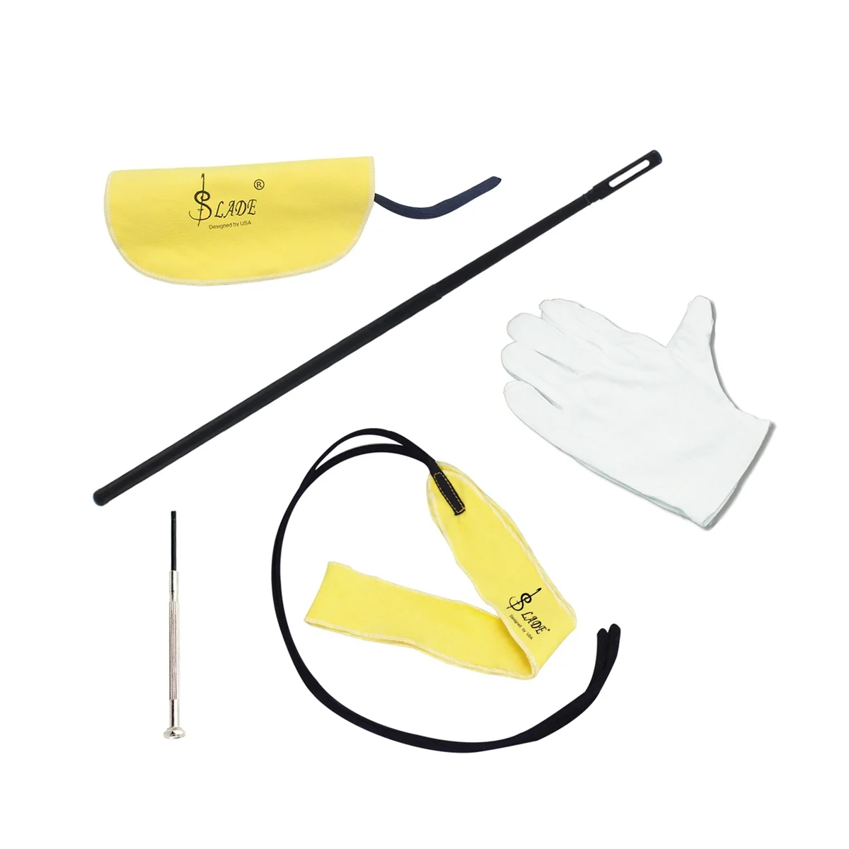 

LADE Flute and Saxophone Cleaning 5-Piece Set (Cleaning Cloth + Long Cleaning Cloth + Cleaning Stick + Screwdriver +