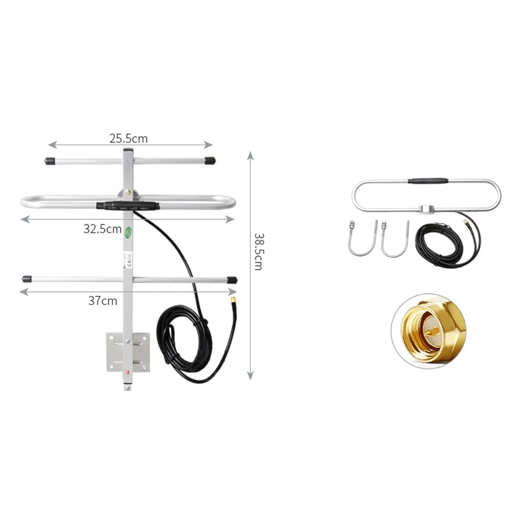 

6dBi Antenna Kit UHF 433MHz SMA Male Connector Cable RG58 Outdoor Directional Antenna Long-distance Receiving