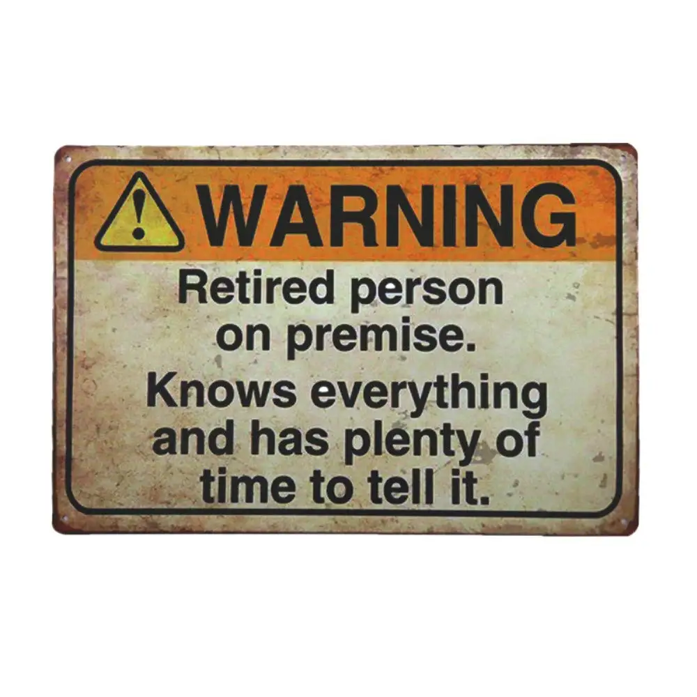 

Outdoor Garden Decor Retro Warning Signs