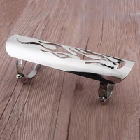 new universal vintage chrome plated motorcycle modified curved exhaust muffler pipe heat shield cover guard motorbike parts hot