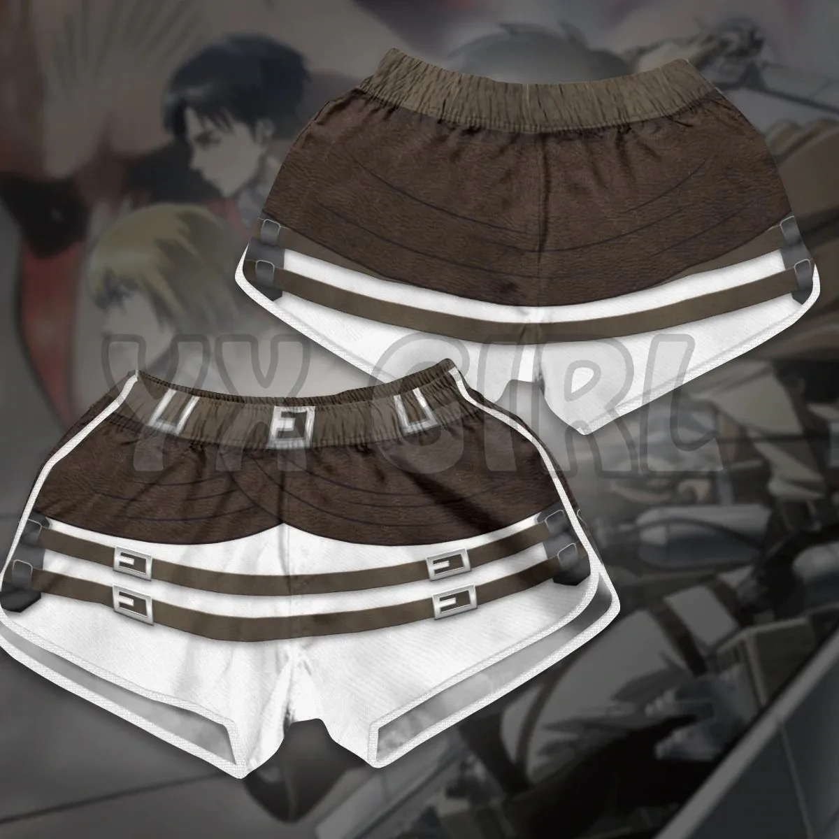 Attack on Titan  3D All Over Printed Shorts Quick Drying Beach Shorts Summer Beach Swim Trunks