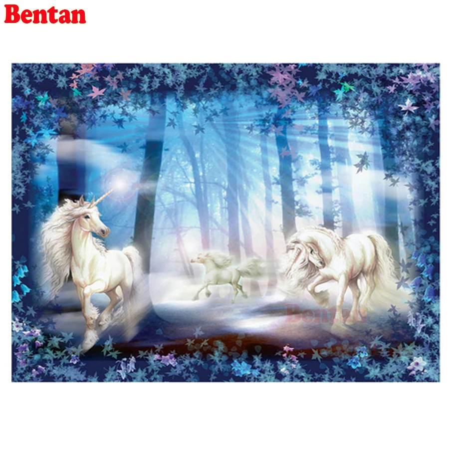 Алмазная вышивка 5D &quotсделай сам&quot картина с изображением леса единорога