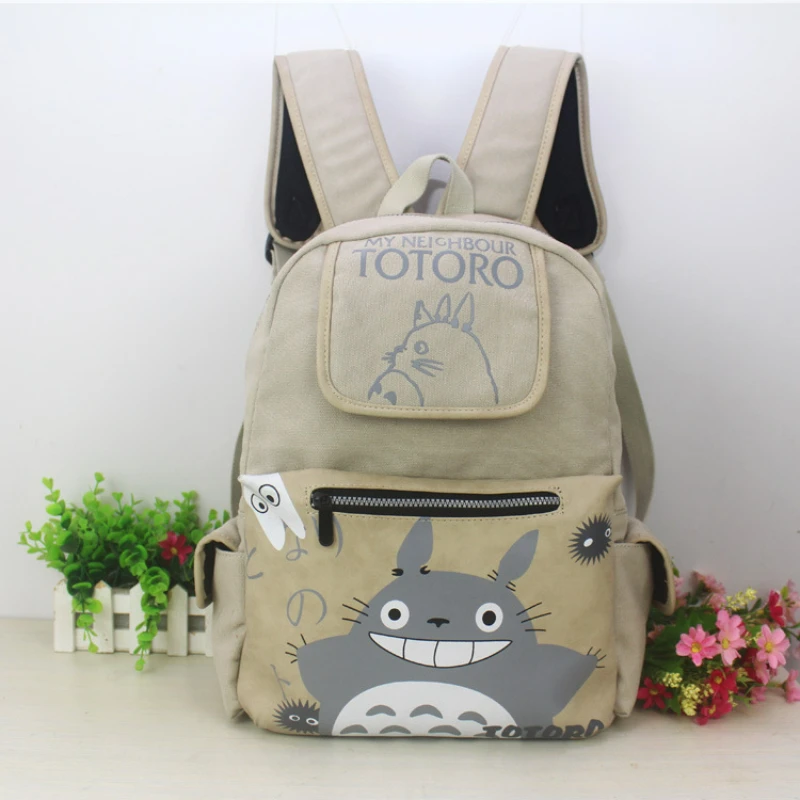 Ghibli Totoro Boys Girls School Books Bags for Teenage Girls Kawaii College Student Book Bag Rucksack Women Laptop Backpack