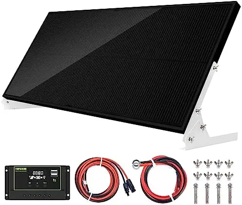 

100W 12V Solar Panel Kit Battery Charger 100 Watt 12 Volt Off Grid System for Homes RV Boat + 30A Solar Charge Controller + Sola