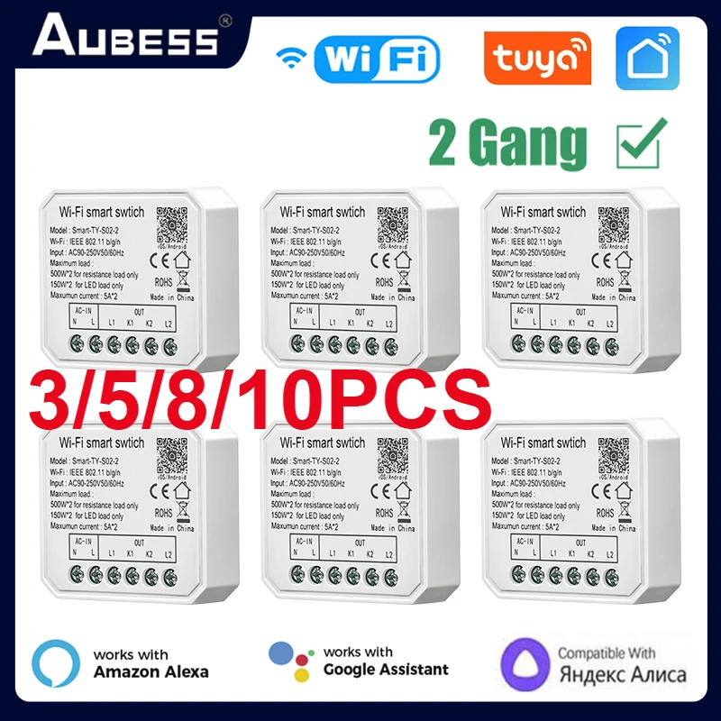 Умный выключатель aubess 10 А с поддержкой Wi-Fi
