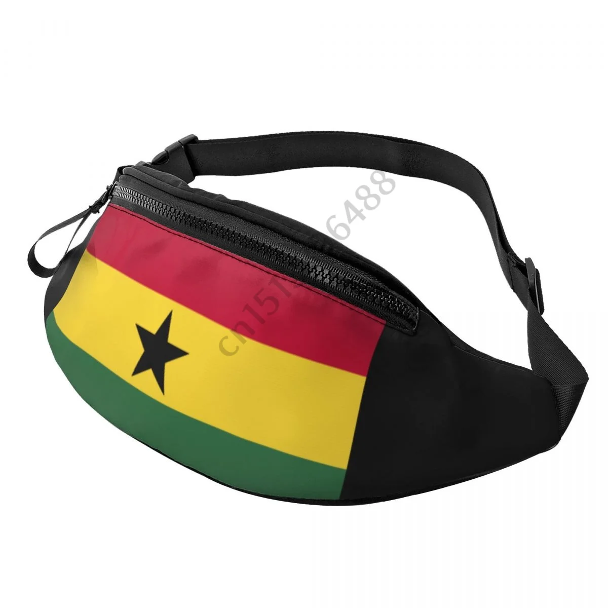 

Ghana Country Flag Women Men Fanny Pack Waist Bag Native Hip Lightweight Strap Waist Pack for Running Hiking
