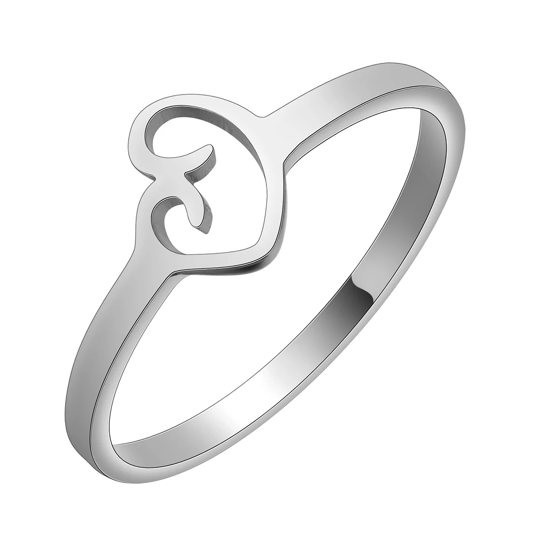 

CHENGXUN Dainty Mother Daughter Rings for Women Girls Stainless Steel Summer Modern Thumb Midi Ring Stack Jewelry Friends Gift