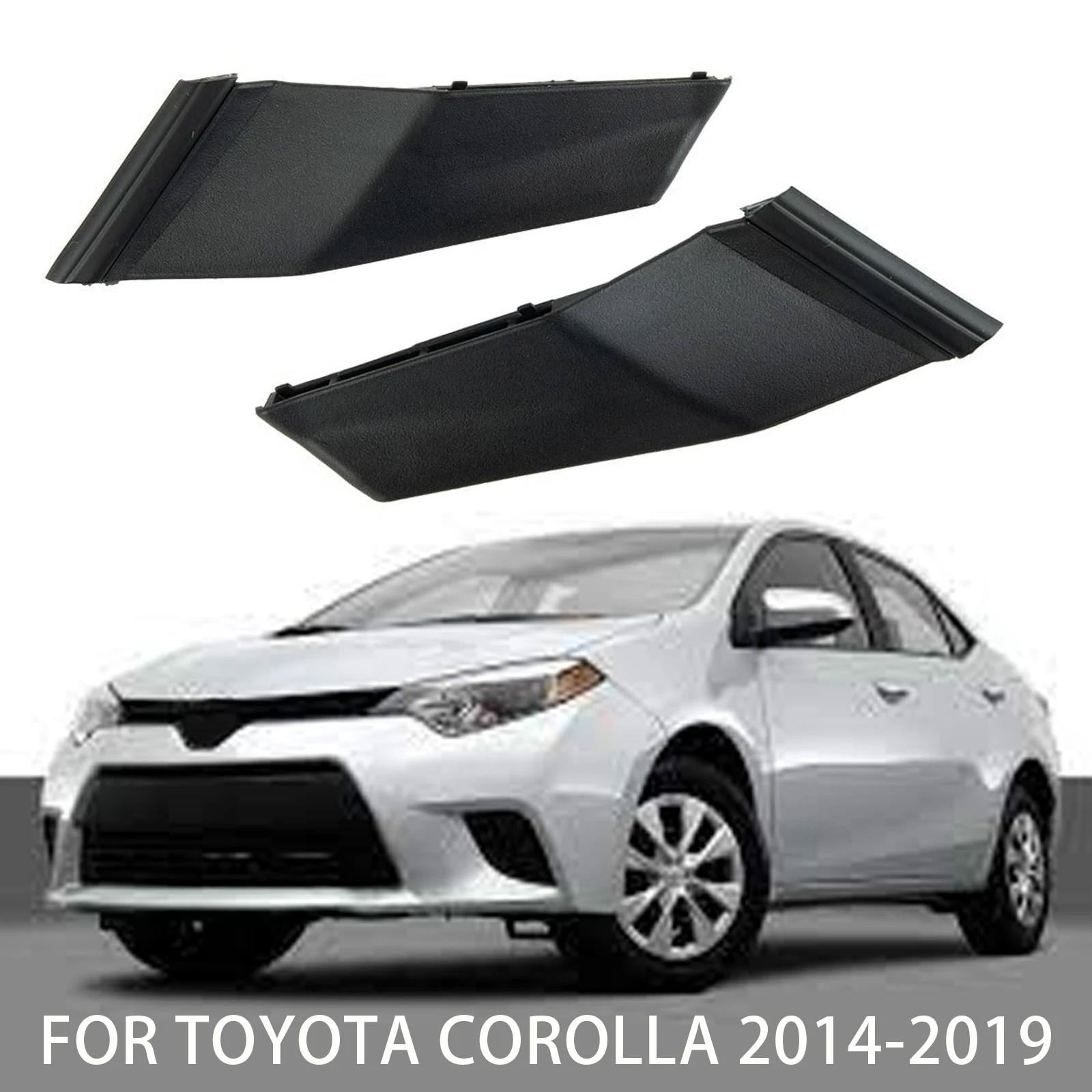 

1Pair Front Windshield Deflector 5508402250 Black Car Accessories Plastic Cowl Side-Cover Extension For Toyota Corolla 2014-2019