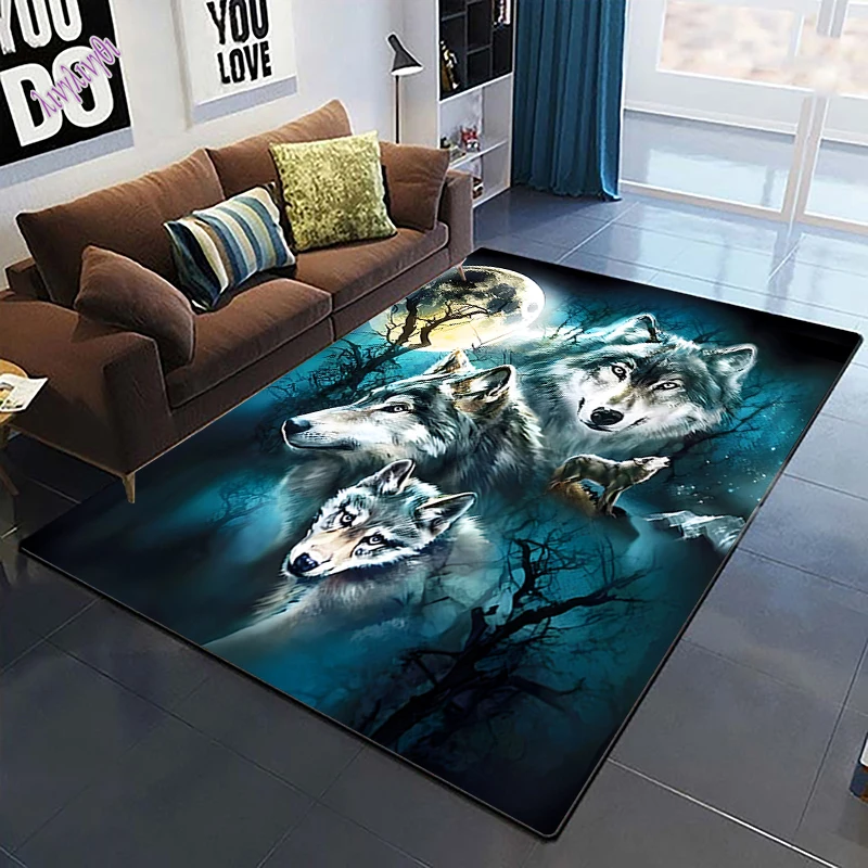 

Wolf carpet living room home decor sofa table carpet non slip chair cushion Lounge Cushion yoga room game room carpet Table mat
