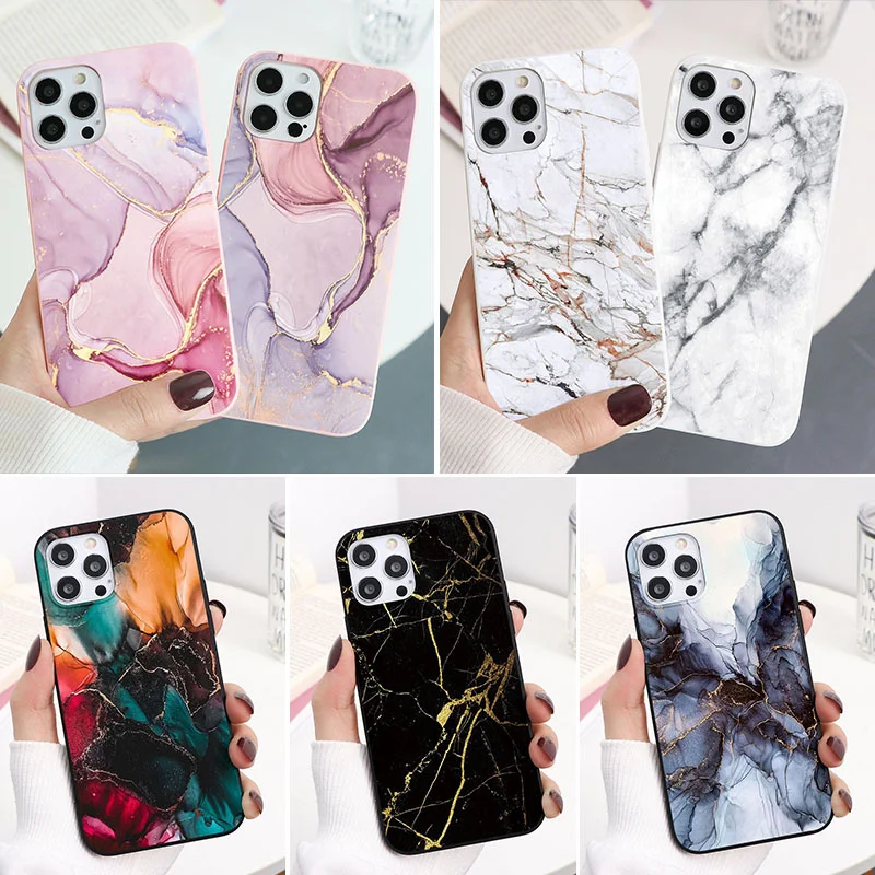

Marble Case For iPhone 13 11 12 Pro Max XS Max Mini XR X 10 Soft Silicone Cover For iPhone 6 6s 7 8 Plus SE 2020 Case Capa Bags