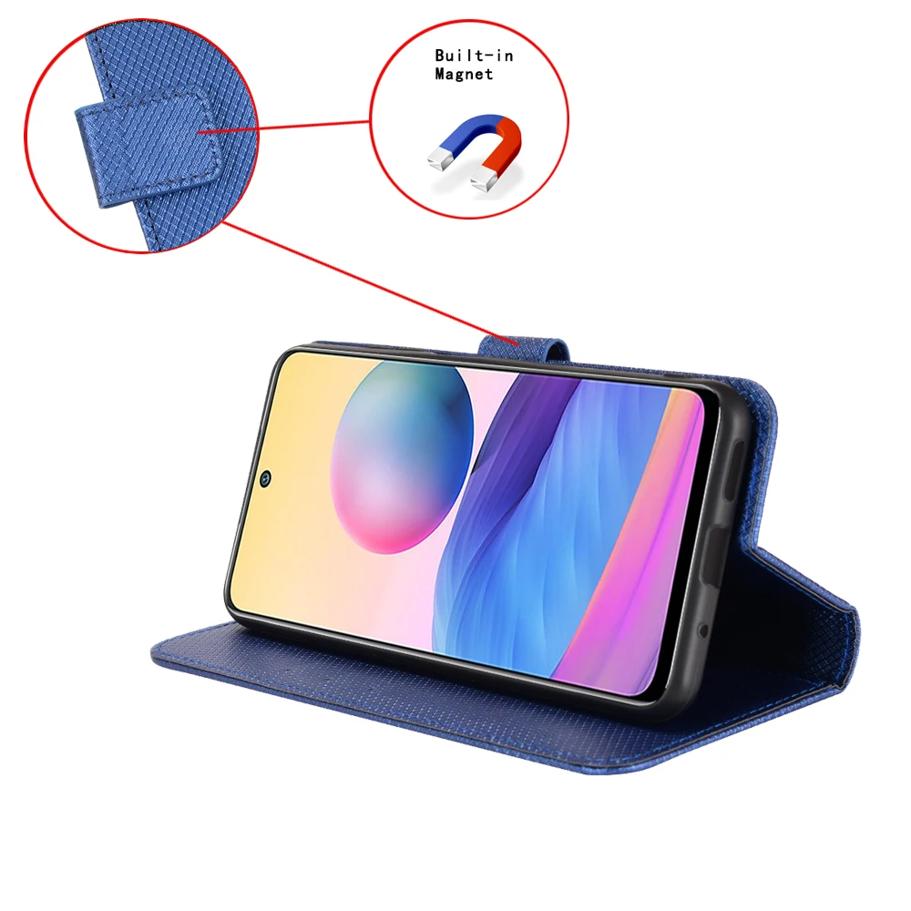 Фото Кожаный защитный чехол для Huawei Honor Play 6A 5G, чехол-подставка для Honor Play60A, чехол-кошелек с подставкой для карт, чехол для телефона №3