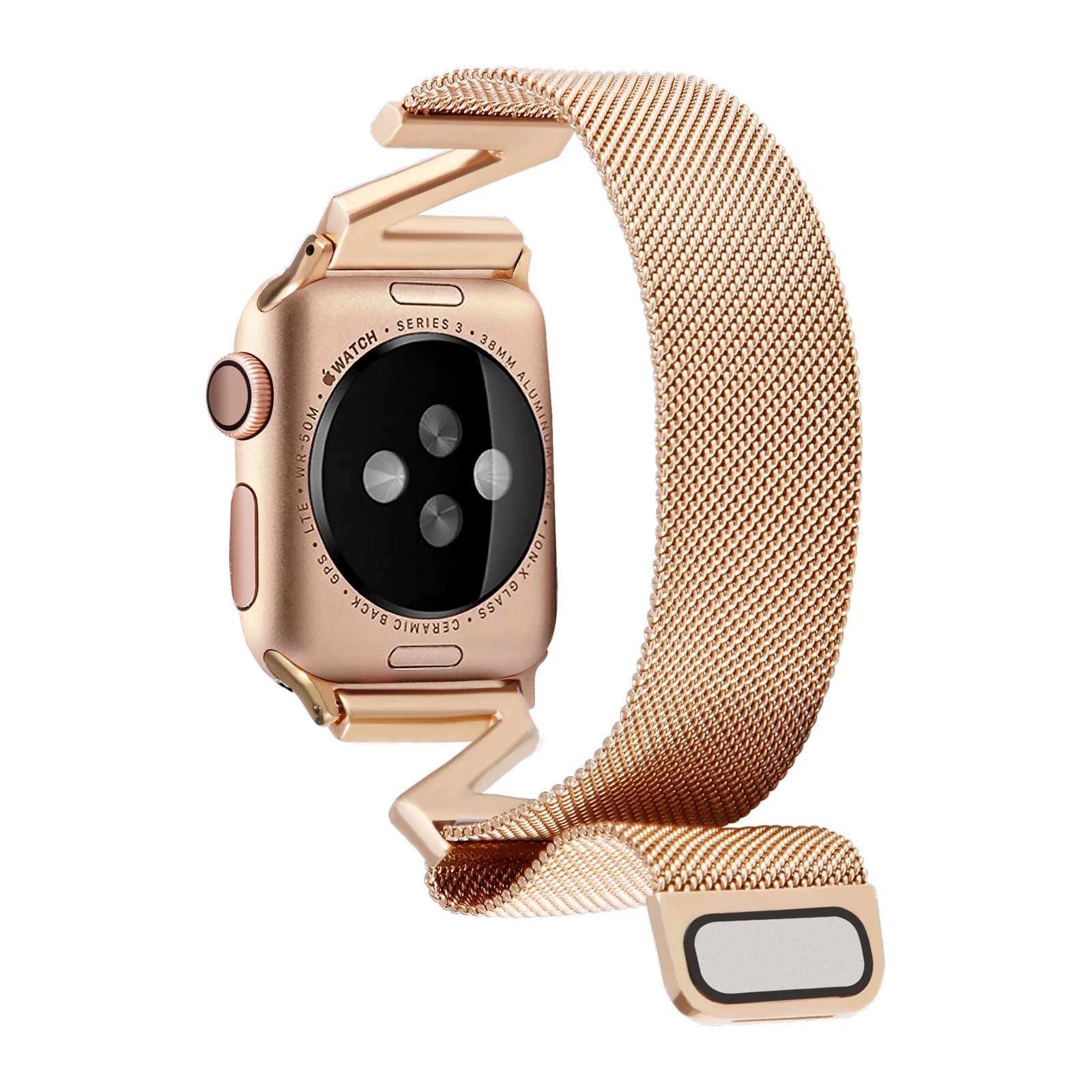 Magnetic Loop Milanese Strap For Apple Watch Band 44mm 42mm Metal correa 40mm Stainles Steel bracelet iwatch series 6 SE 5 4 3