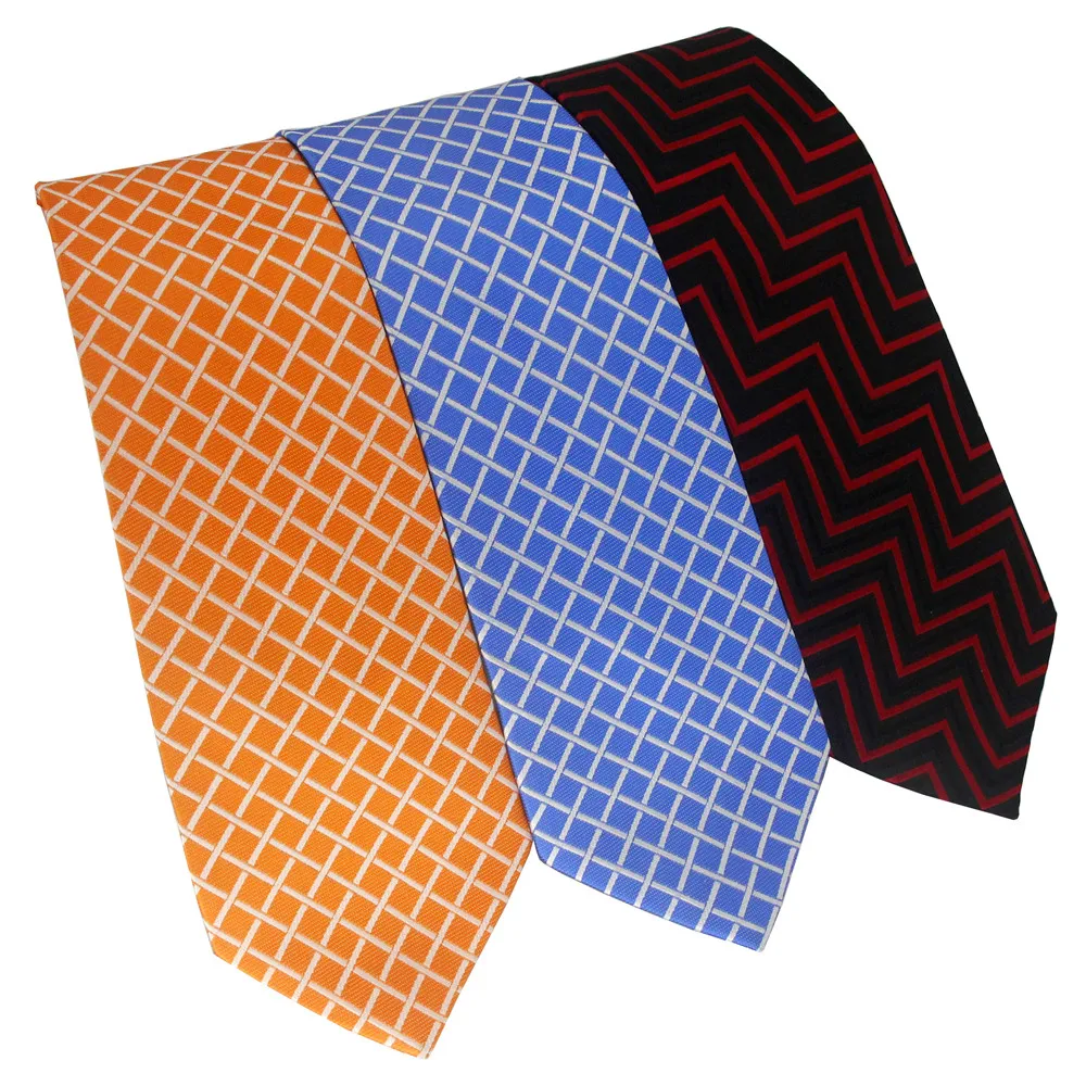 

Fashion Ties for Men 4" (10cm) Wide Business Wedding Accessories Classic Silk Tie Blue Orange Black Men's Necktie
