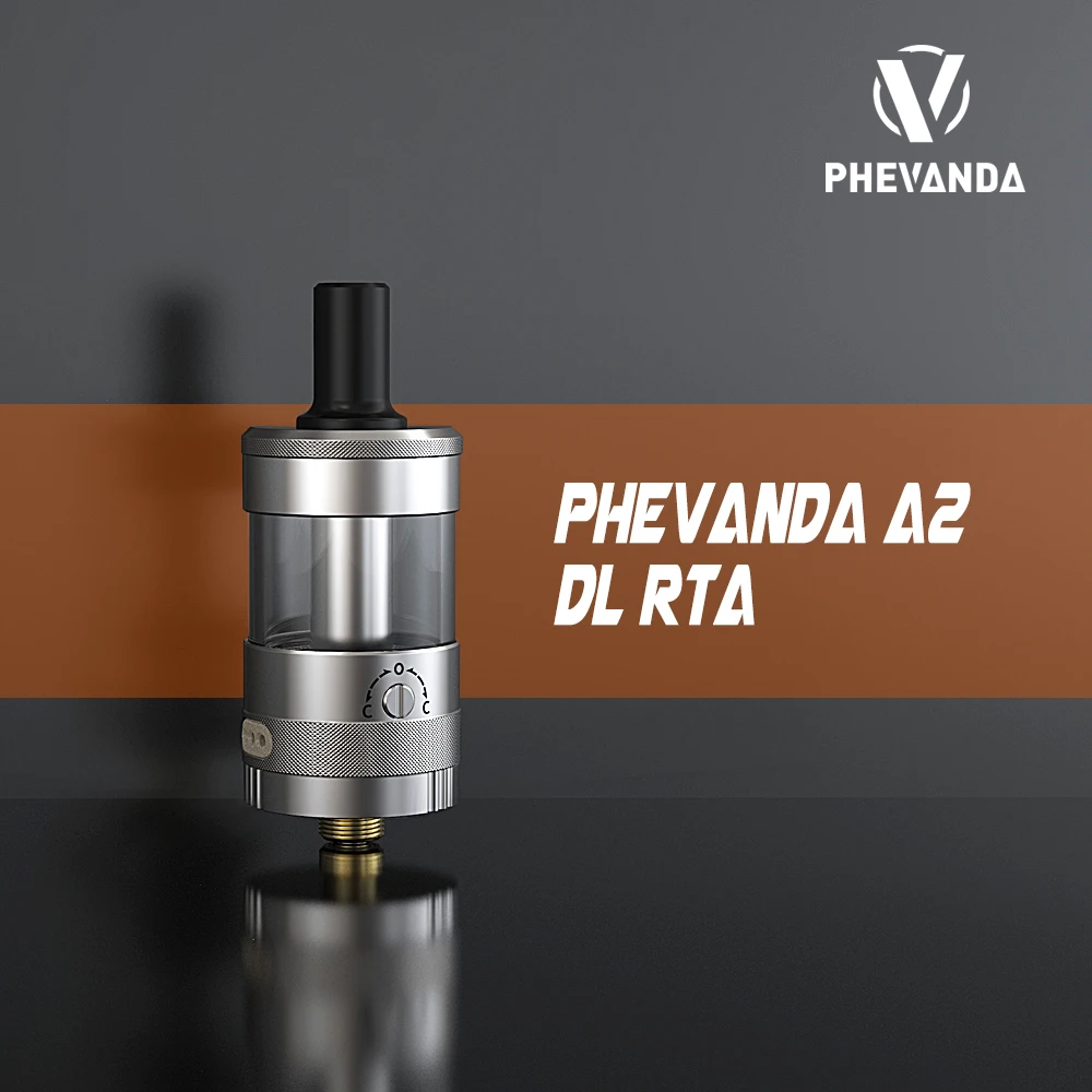 

YFTK Phevanda A2 DL RTA Rebuildable Vape Atomizer with 23MM diameter 34.0ML Capacity SS316 POM GLASS MATERIAL 510 tank atomize