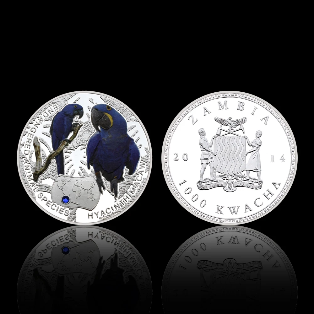 

Памятная монета Замбия 2014 года 1000 Kwacha редкое животное