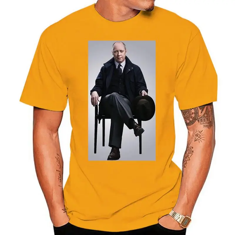 

Men Raymond Red Reddington Red Alert Print T Shirts Reddington Tv Hat Fandom Crime Cotton Short Sleeve Tees Printing T-Shirts
