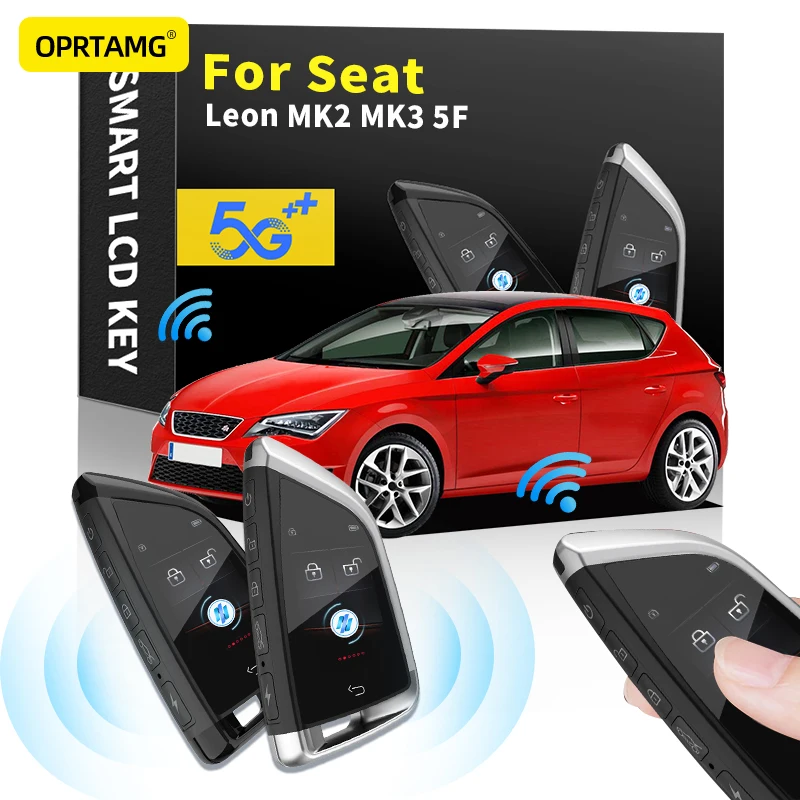 

2022 для Seat Leon MK2 MK3 5F ЖК-дисплей безключевой умный ключ флэш-ключ модификация флэш-ключ сенсорного управления