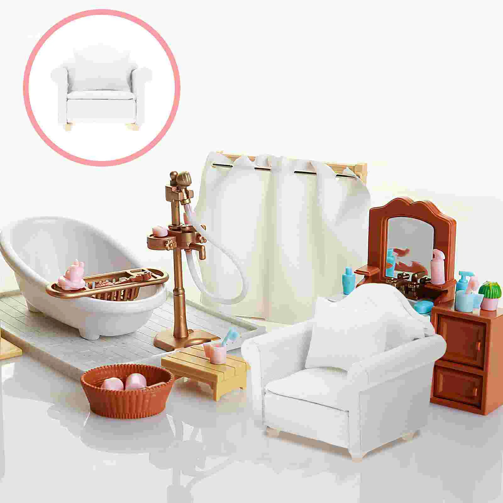 

1Pc Mini House Furniture Dollhouse Sofa Mini House Supplies Dollhouse Furniture For Decoration Children Dollhouse Mini House