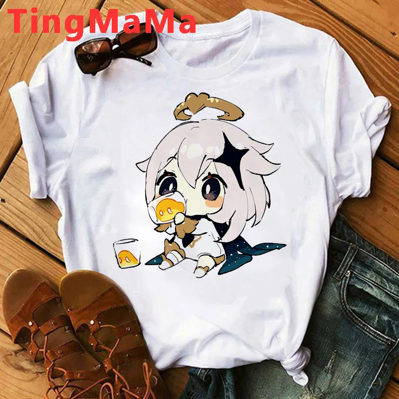 

Genshin Impact Hu Tao Xiao kaedeхара Kazuha Футболка мужская Харадзюку kawaii Белая футболка