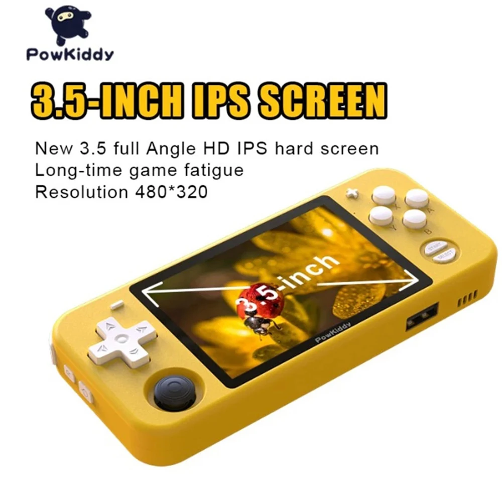 

POWKIDDY RGB10 3.5 Inch IPS Retro Game Console RK3326 32GB 30000 Games Open Source PS N64 Video Handheld Game Player Gameboy