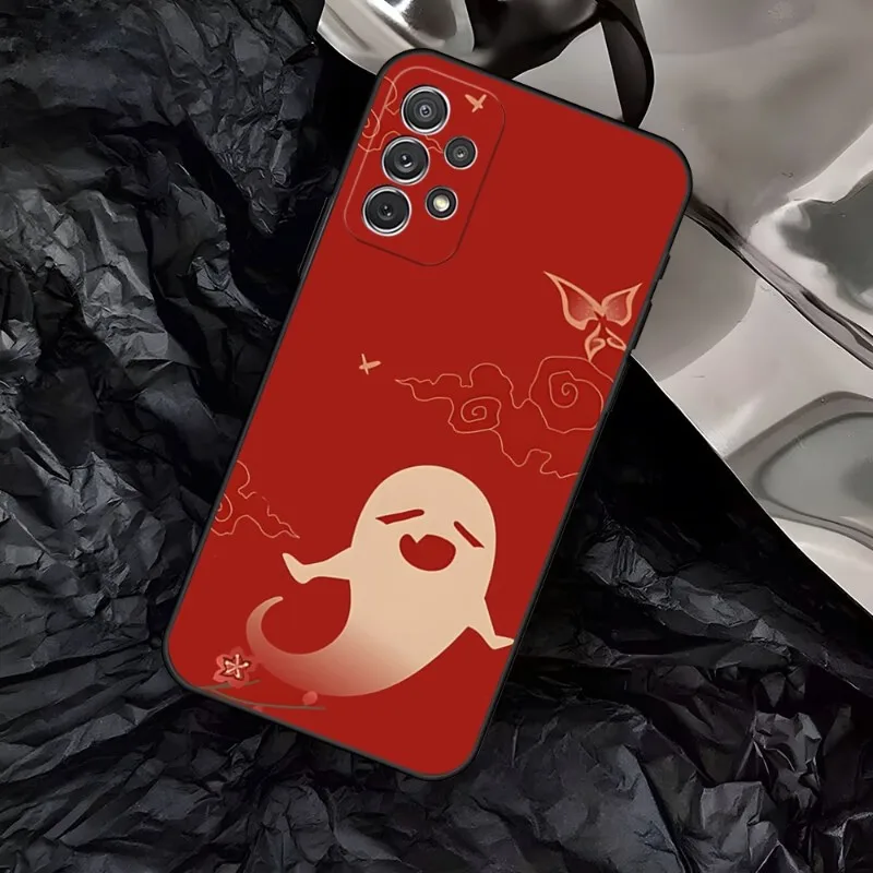 Чехол для телефона Genshin Impact Hu Tao Spirit Ghost Samsung Galaxy S23 S20 S10 S30 S22 S21 S8 S7 S9 Pro Plus Ultra Fe задняя