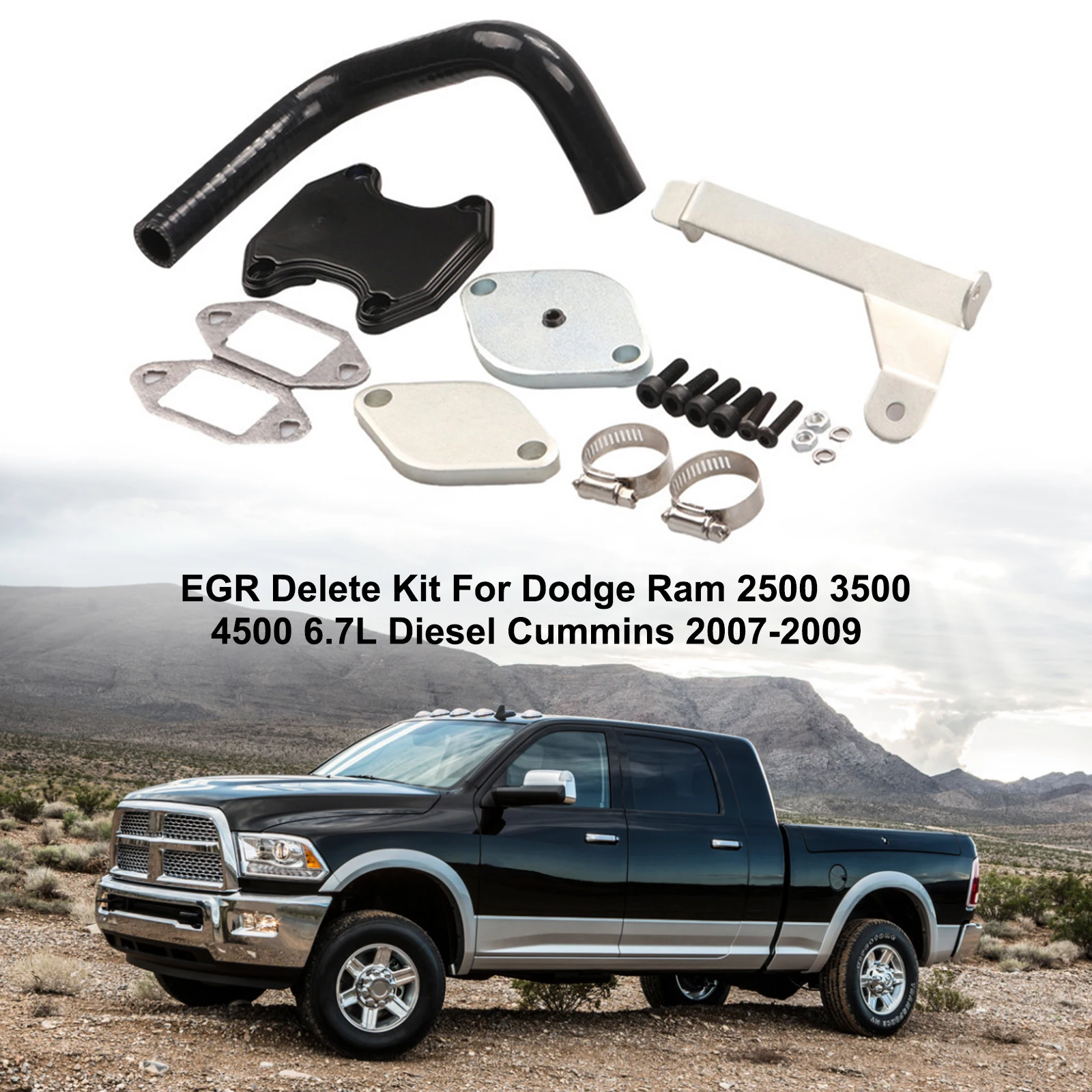 

Areyourshop EGR Delete Kit For Dodge Ram 2500 3500 4500 6.7L Diesel Cummins 2007-2009 Car Auto Parts