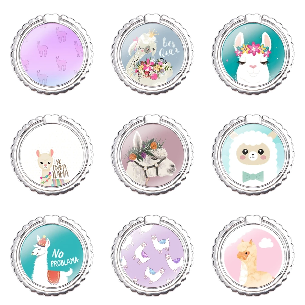 Кольцо для мобильного телефона с подставкой из искусственной кожи металлический