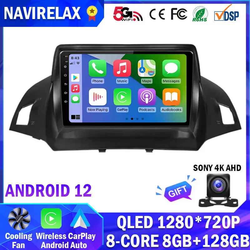 

Android 12 For Ford Kuga 2 Escape 3 2012 - 2019 Car Radio Multimedia Video Player Navigation GPS Auto DSP QLED No 2Din 2 Din DVD