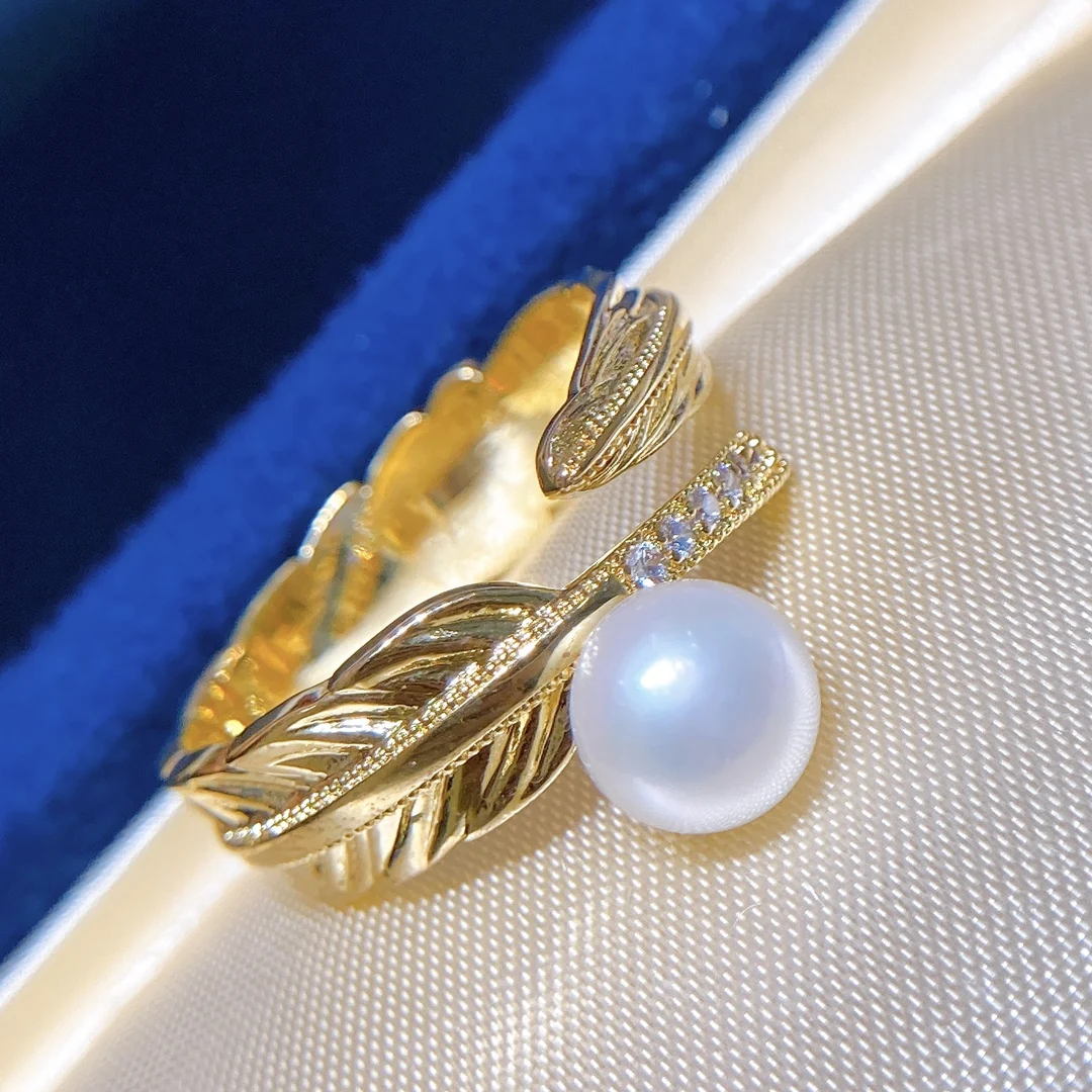 

Кольца из натурального пресноводного жемчуга ручной работы