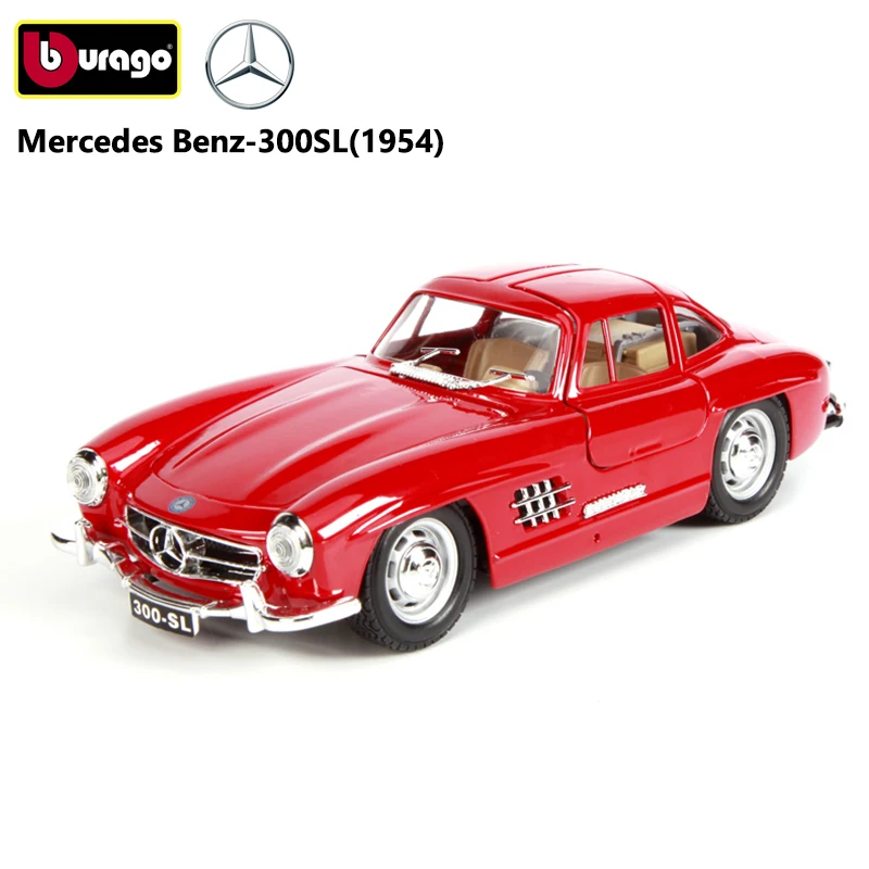 

Bburago 1954 Mercedes Benz 300 SL Cars 1:24 Alloy Luxury Vehicle Diecast Cars Model Toy Collection Gift For Children Adults
