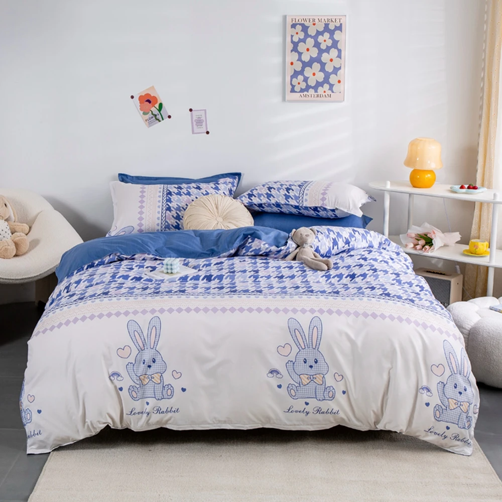 

Evich Blue and White Series Comforter Bedding Set High-end Pillowcase Quilt Cover for Current Season Single Double Size Homehold