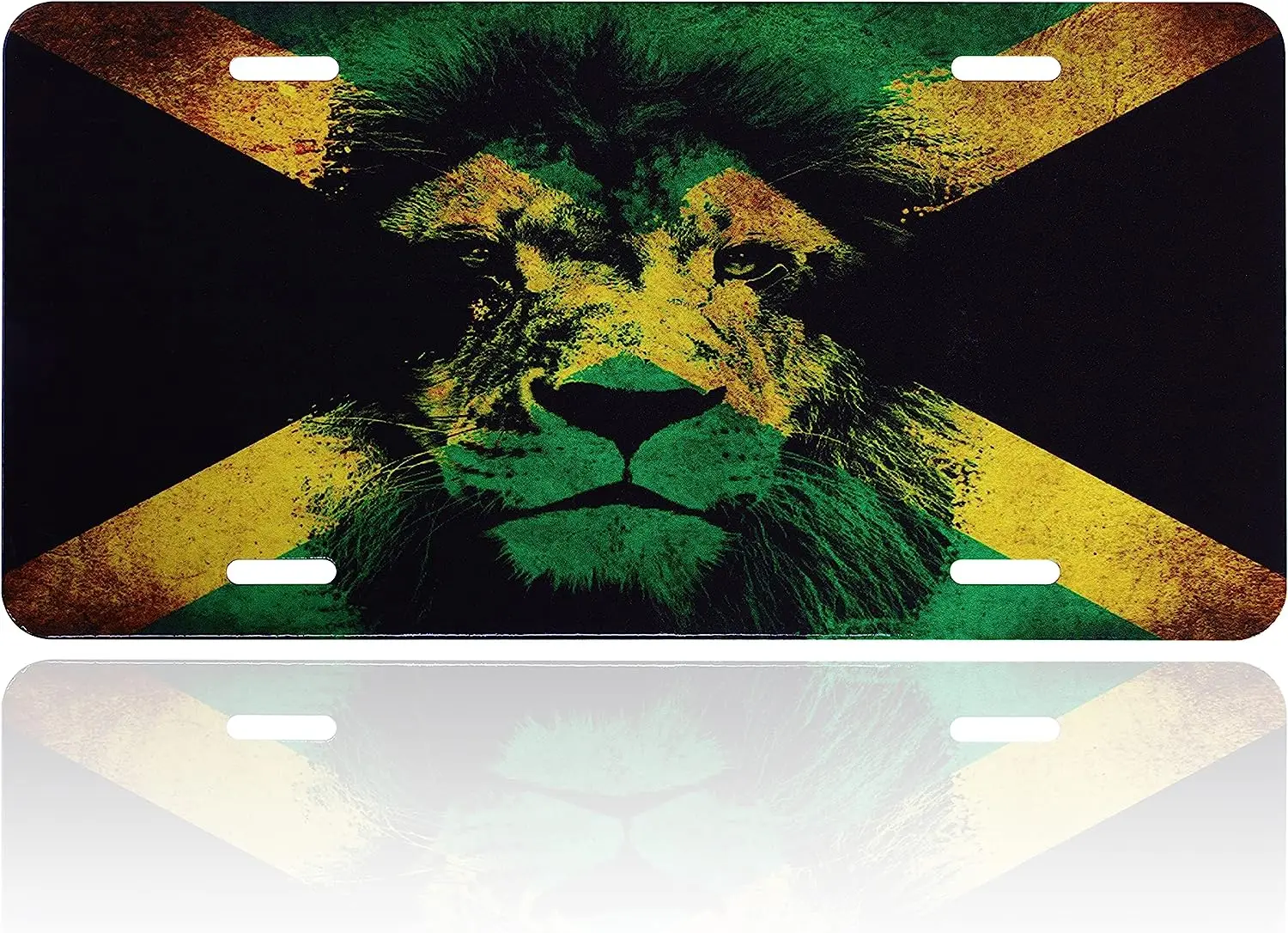 

Jamaica Flag License Plate Cover Lion Head License Plate Car Decoration Tag License Plate Frame Fits Any Standard Us 12x6 Inch
