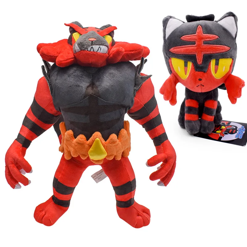

Pokemon Stuffed Plush Toys 20/30CM Cartoon Anime Character Incineroar Litten Toy Kids Birthday Christmas Gift