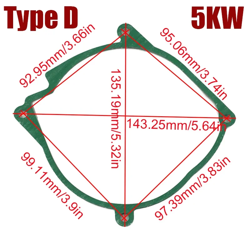 1/2/5X прокладка горелки дизельный стояночный обогреватель камеры сгорания 2 кВт 5